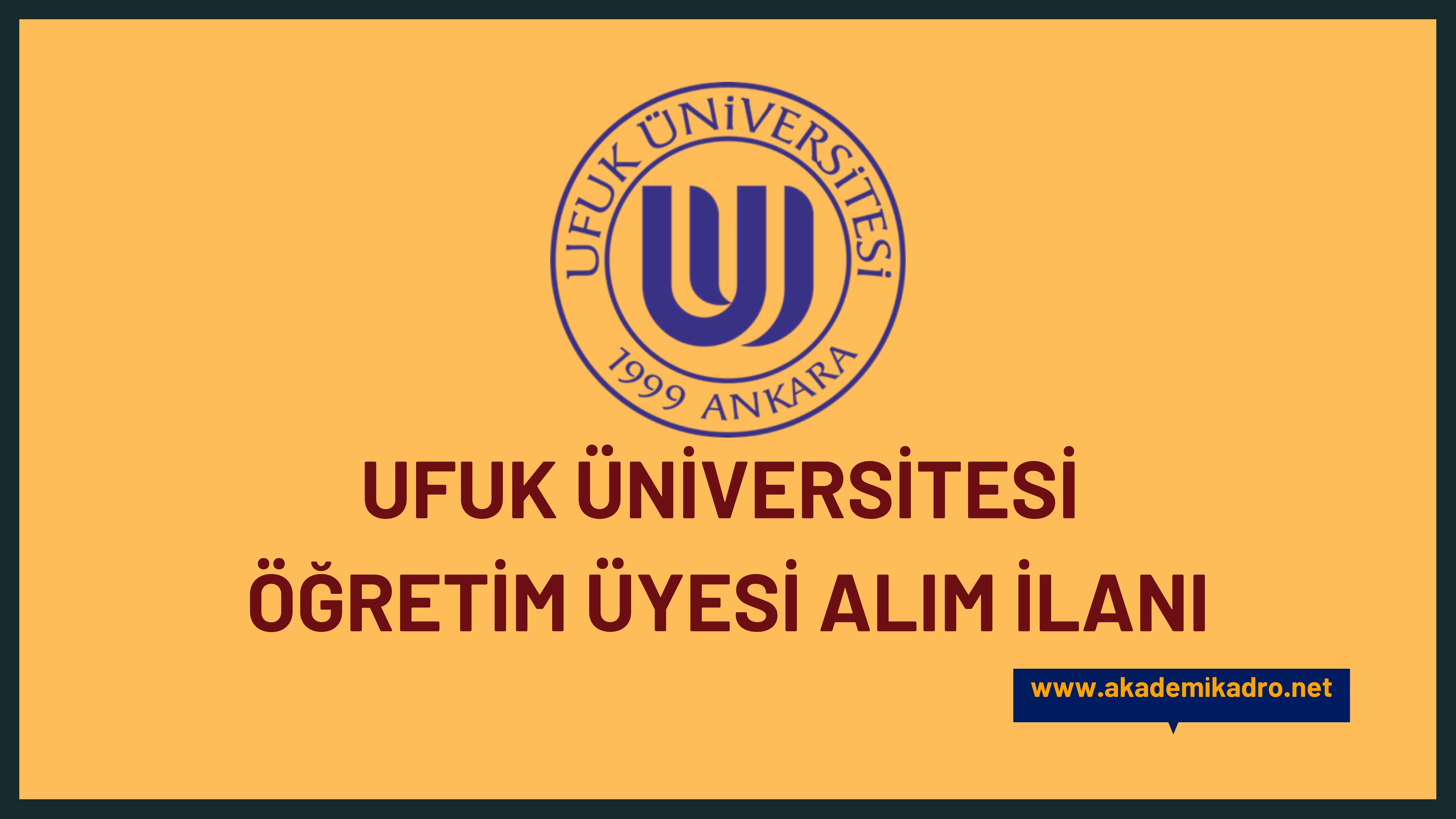 Ufuk Üniversitesi 14 Akademik Personel Alacak akademikadro net