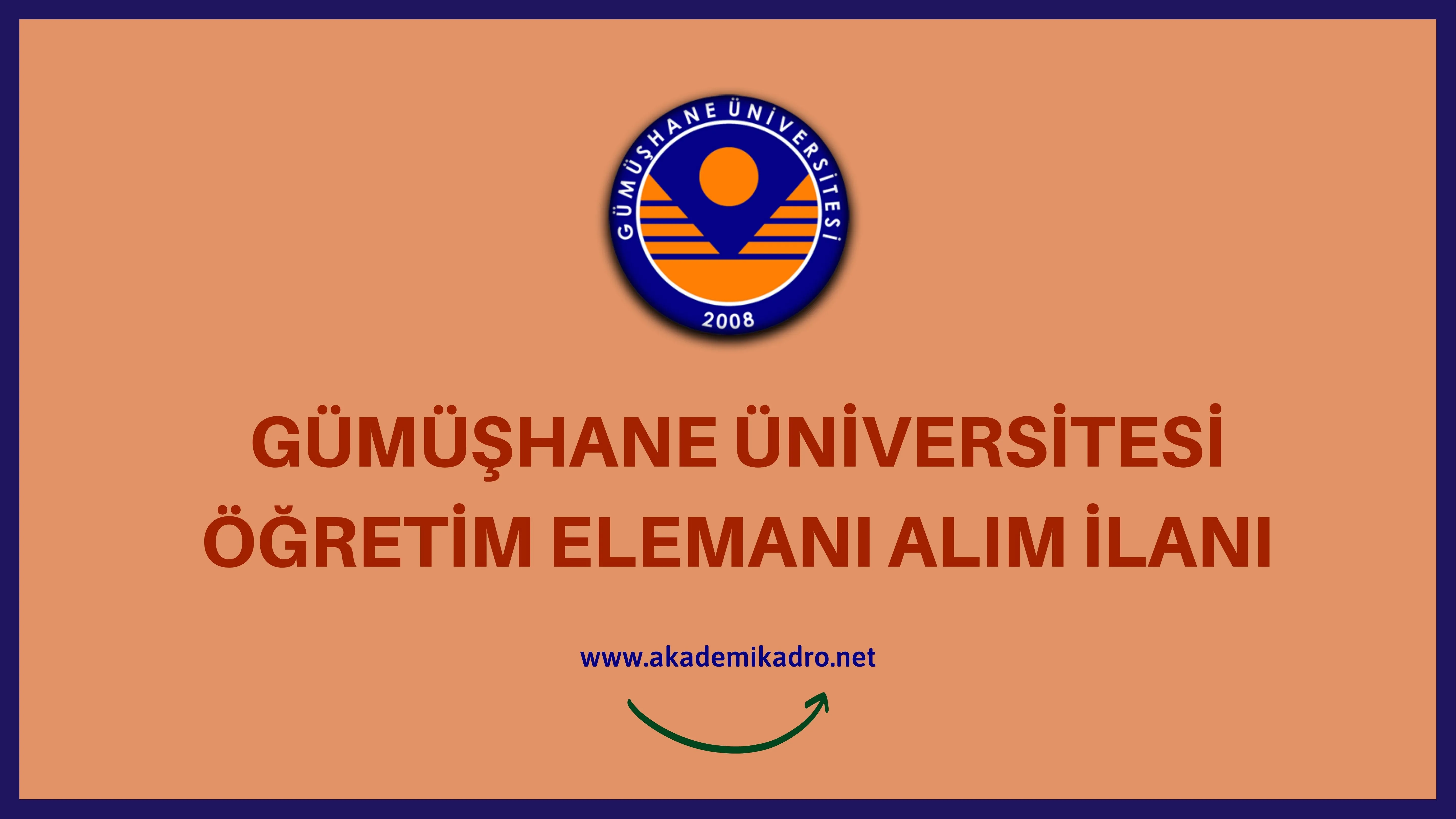 Gümüşhane Üniversitesi 2 Öğretim görevlisi, 6 Araştırma görevlisi ve 4 Öğretim üyesi alacak.