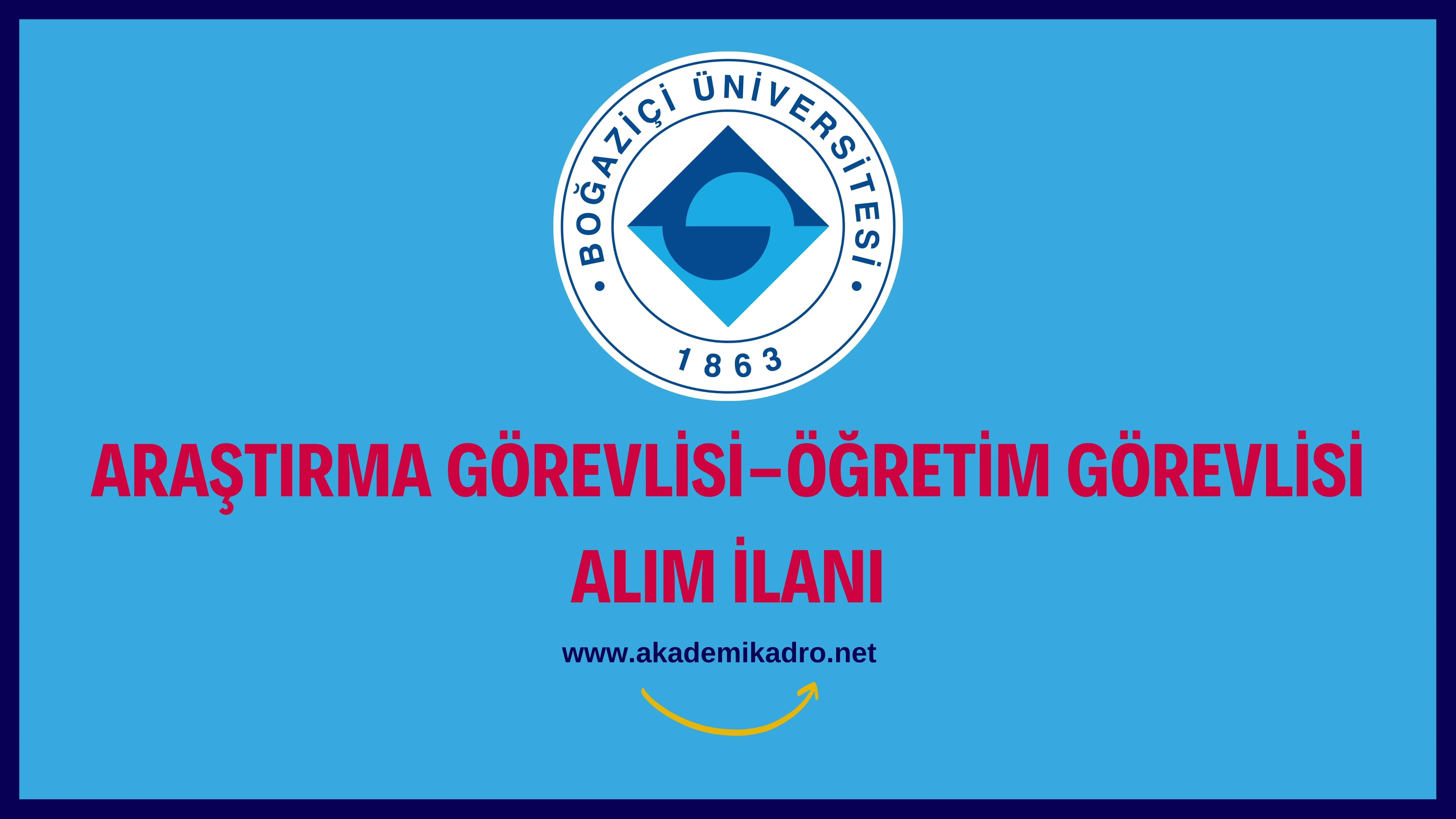 Boğaziçi Üniversitesi 2 Araştırma görevlisi, 2 öğretim görevlisi ve 5 Öğretim üyesi alacak.