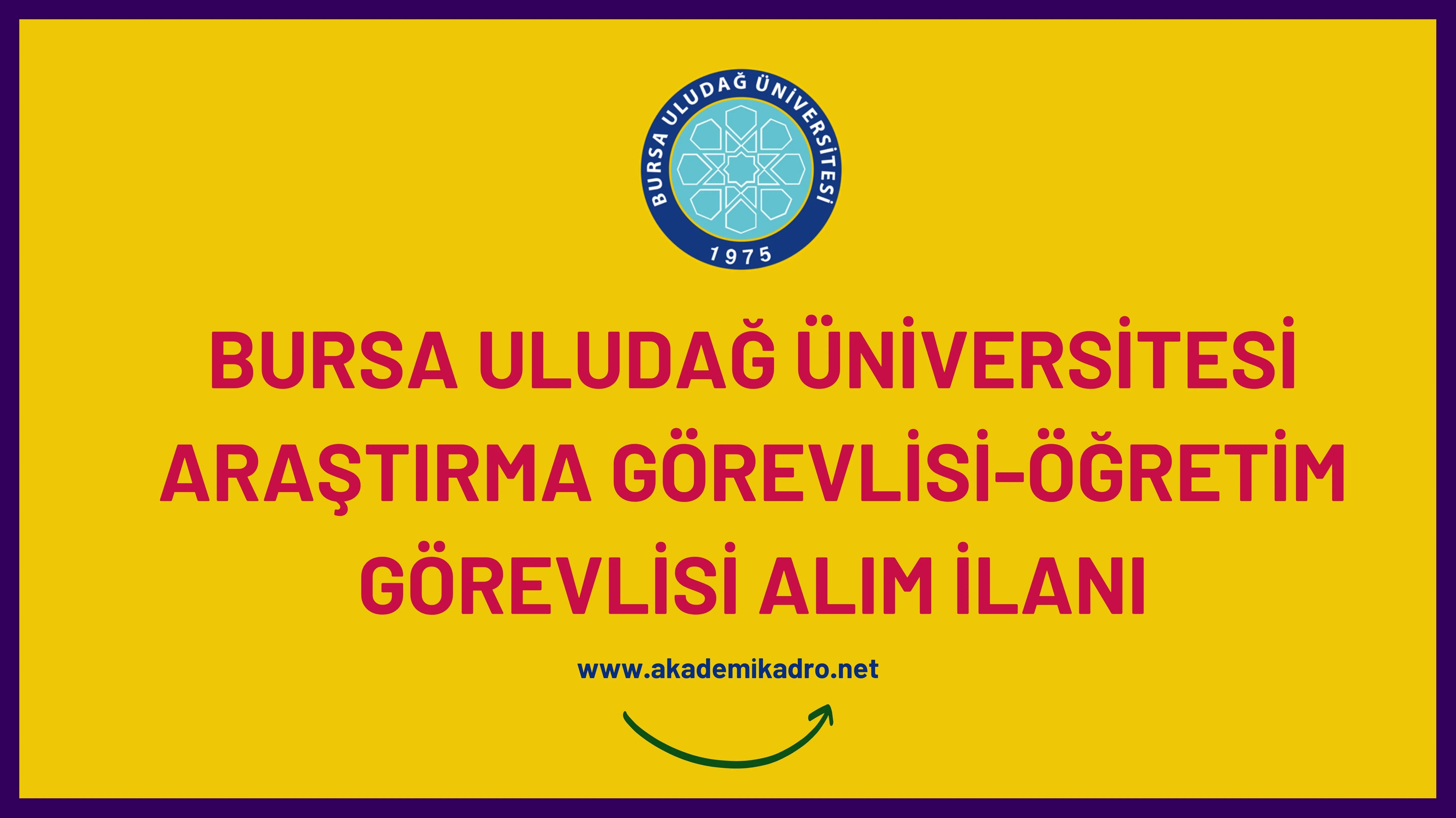 Bursa Uludağ Üniversitesi 2 Araştırma görevlisi ve 7 Öğretim görevlisi alacak. Son başvuru tarihi 04 Ocak 2023.