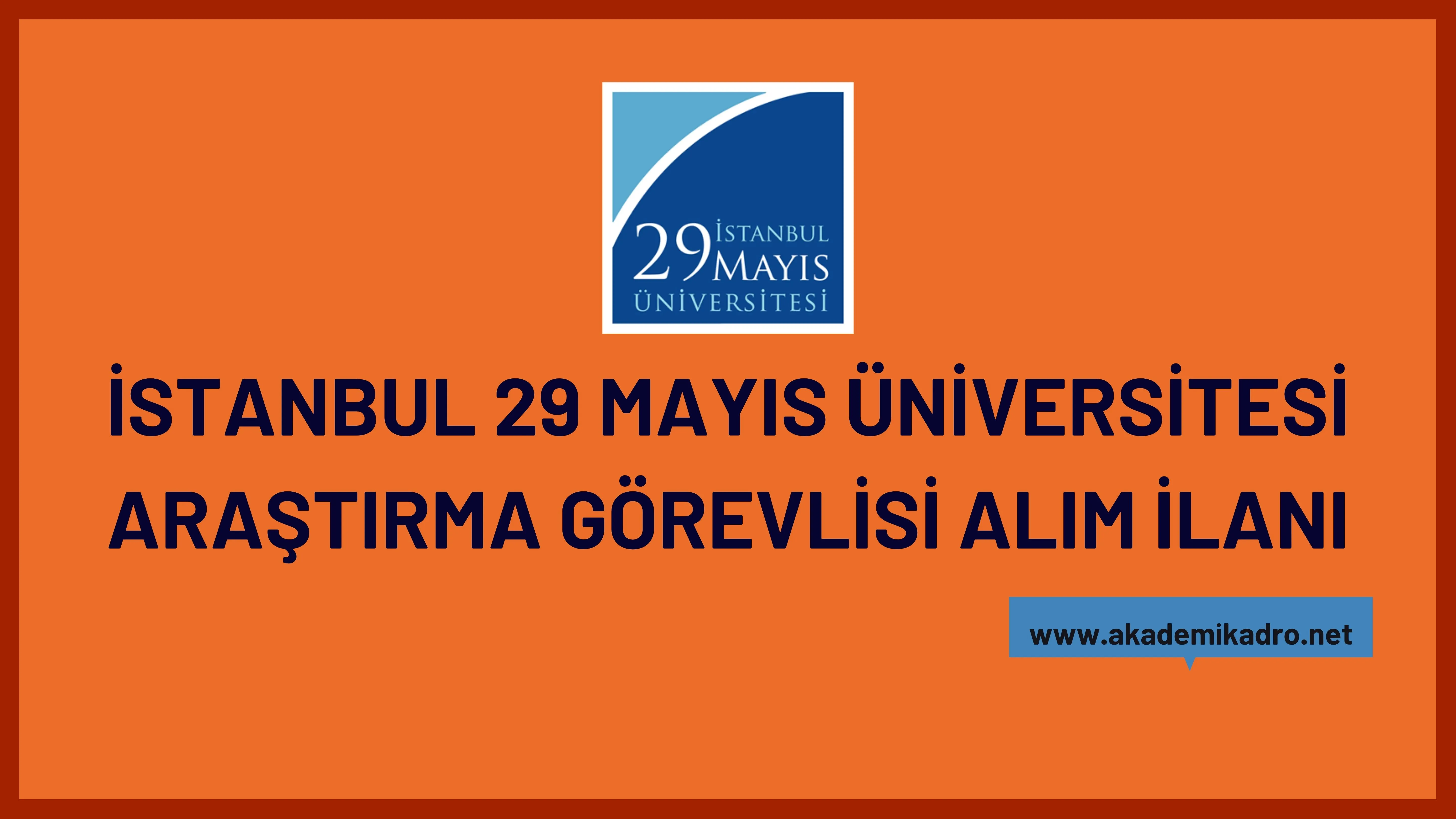 İstanbul 29 Mayıs Üniversitesi 7 Araştırma görevlisi alacaktır. Son başvuru tarihi 12 Mayıs 2023