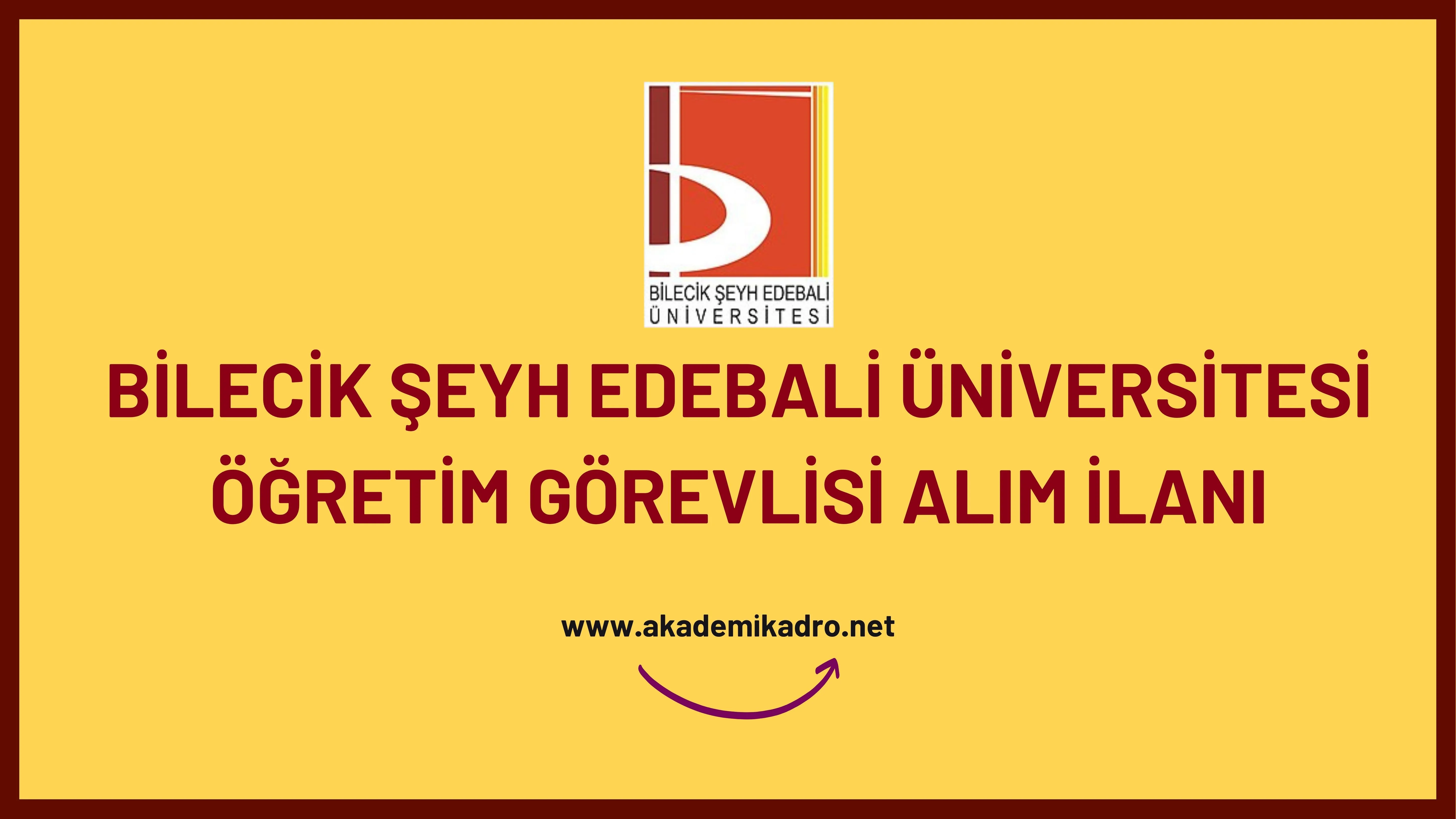 Bilecik Şeyh Edebali Üniversitesi 4 öğretim görevlisi alacak.