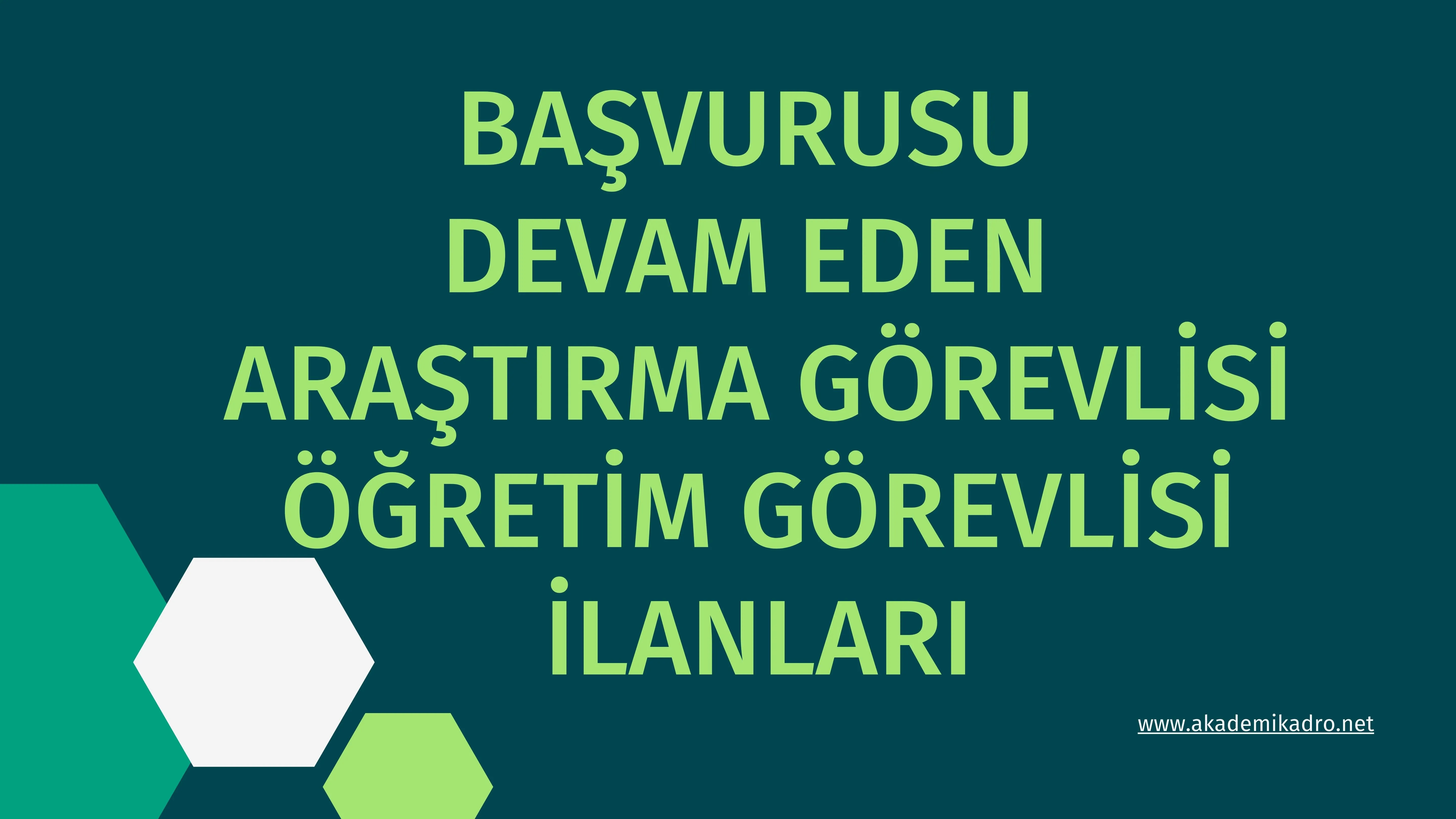 Üniversitelerin başvurusu devam eden Araştırma görevlisi-Öğretim görevlisi ilanlarına bu linkten ulaşabilirsiniz.