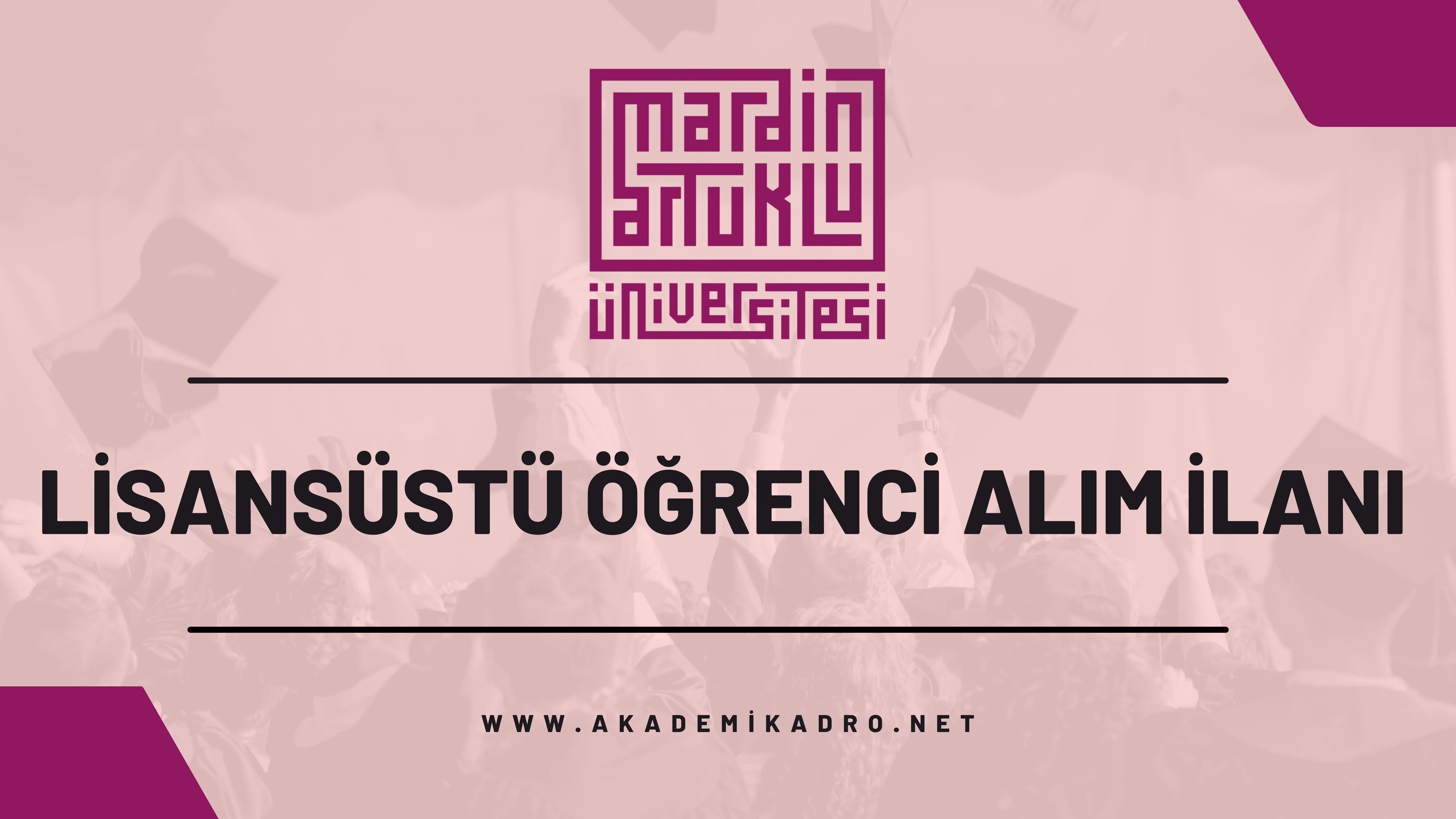 Mardin Artuklu Üniversitesi 2023-2024 Güz döneminde lisansüstü programlara öğrenci alacaktır.