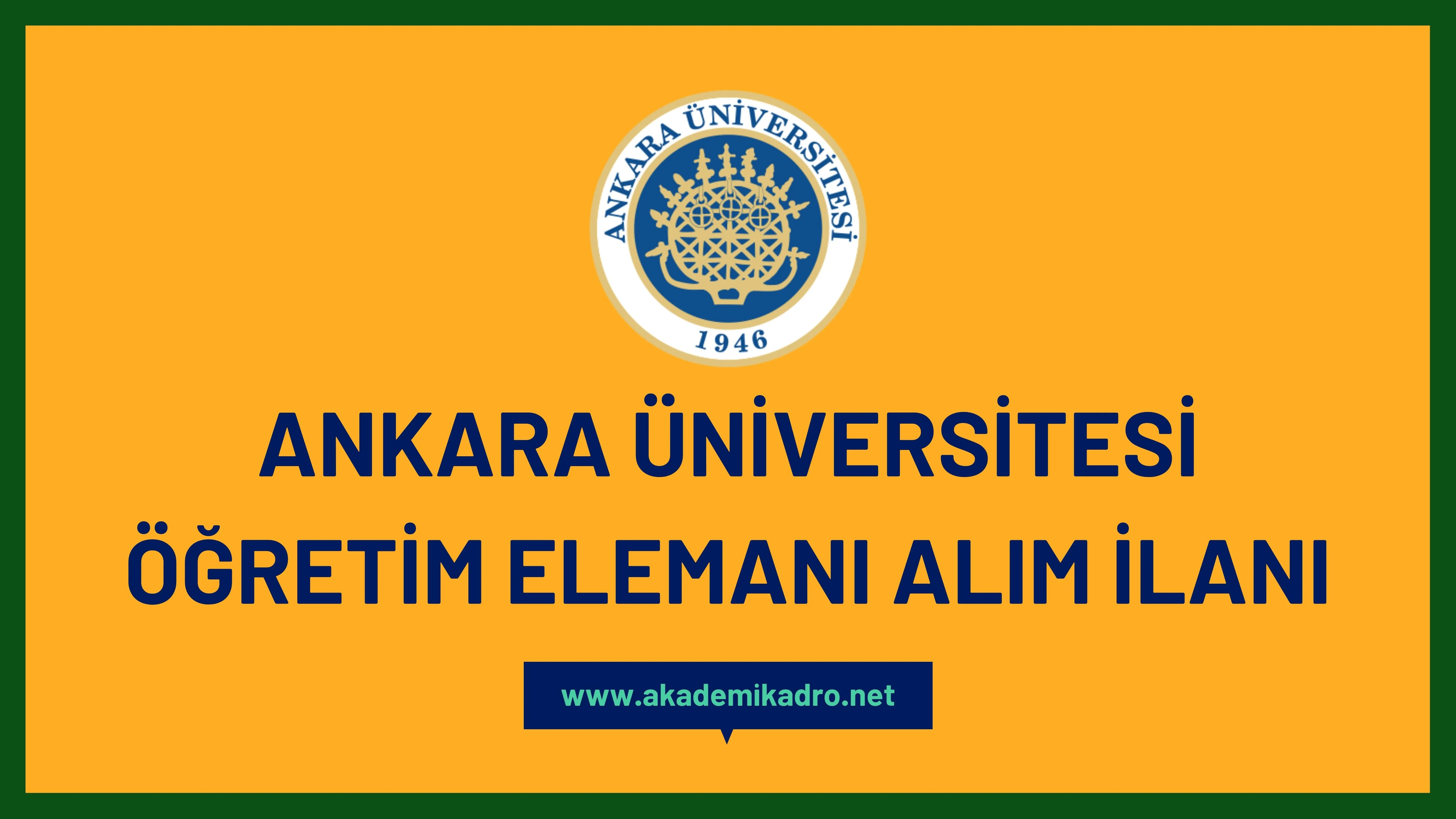 Ankara Üniversitesi birçok alandan 74 öğretim üyesi alacak.