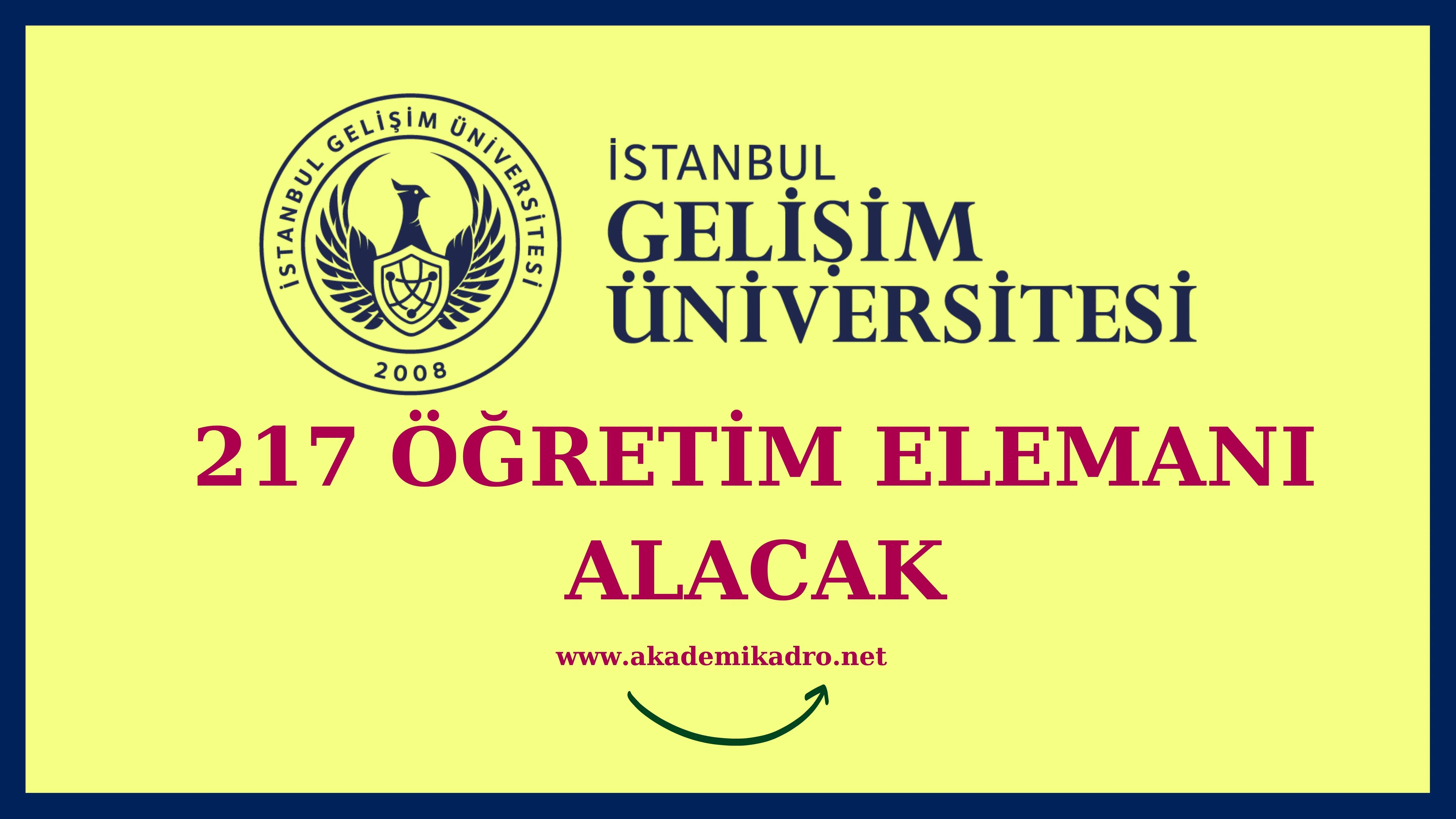 İstanbul Gelişim Üniversitesi 18 Araştırma görevlisi, 23 Öğretim görevlisi, 176 Öğretim üyesi alacak.