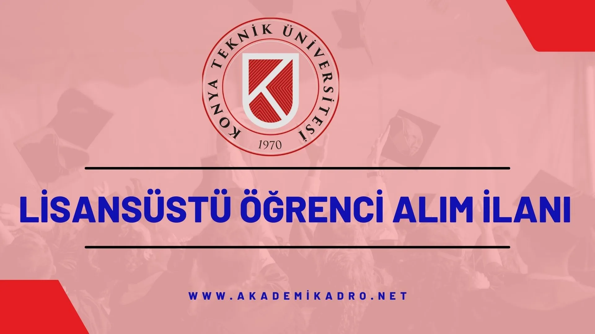 Konya Teknik Üniversitesi 2022-2023 bahar döneminde lisansüstü programlara öğrenci alacaktır.