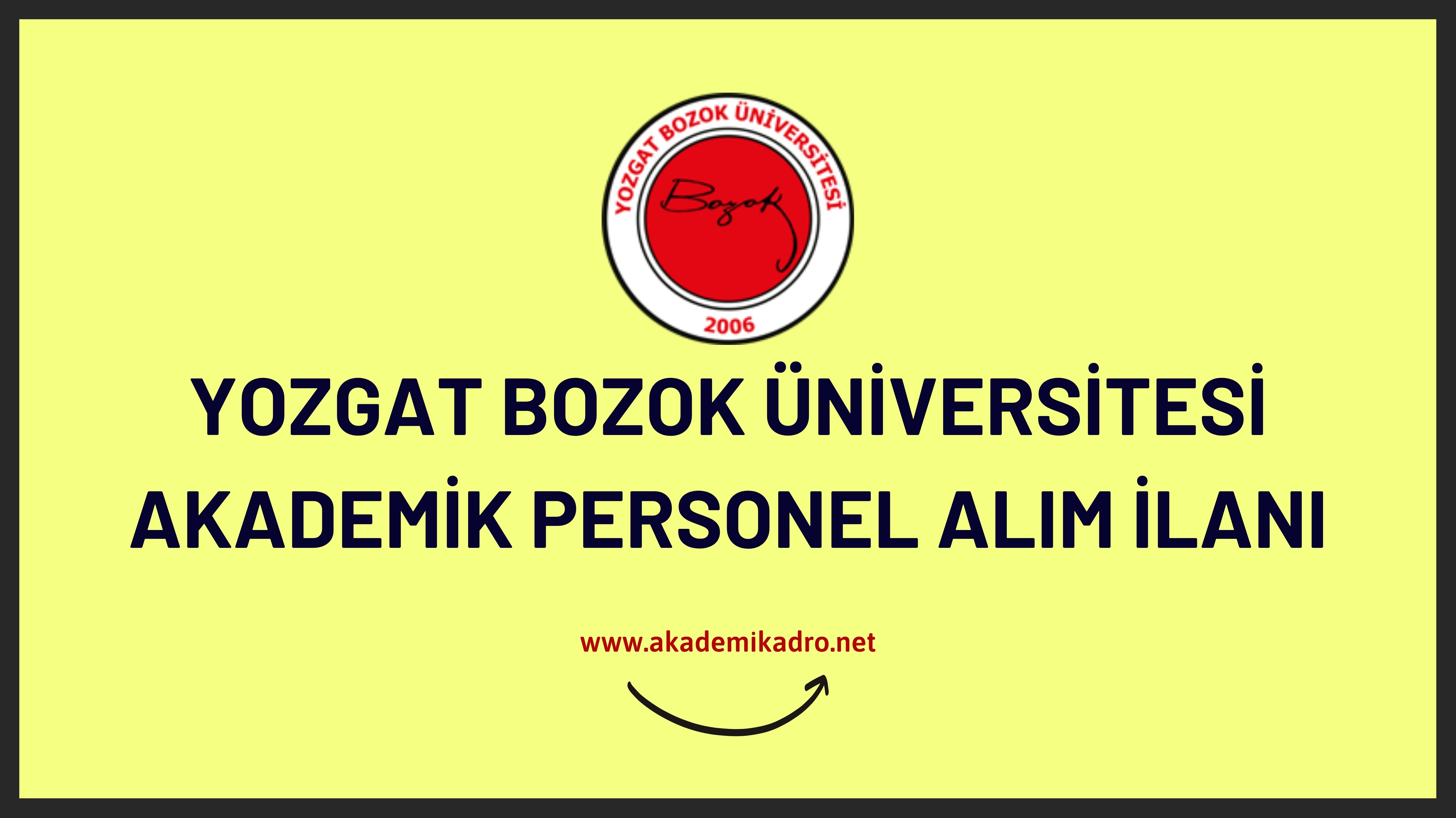 Yozgat Bozok Üniversitesi 39 Akademik Personel Alacak | Akademikadro.net